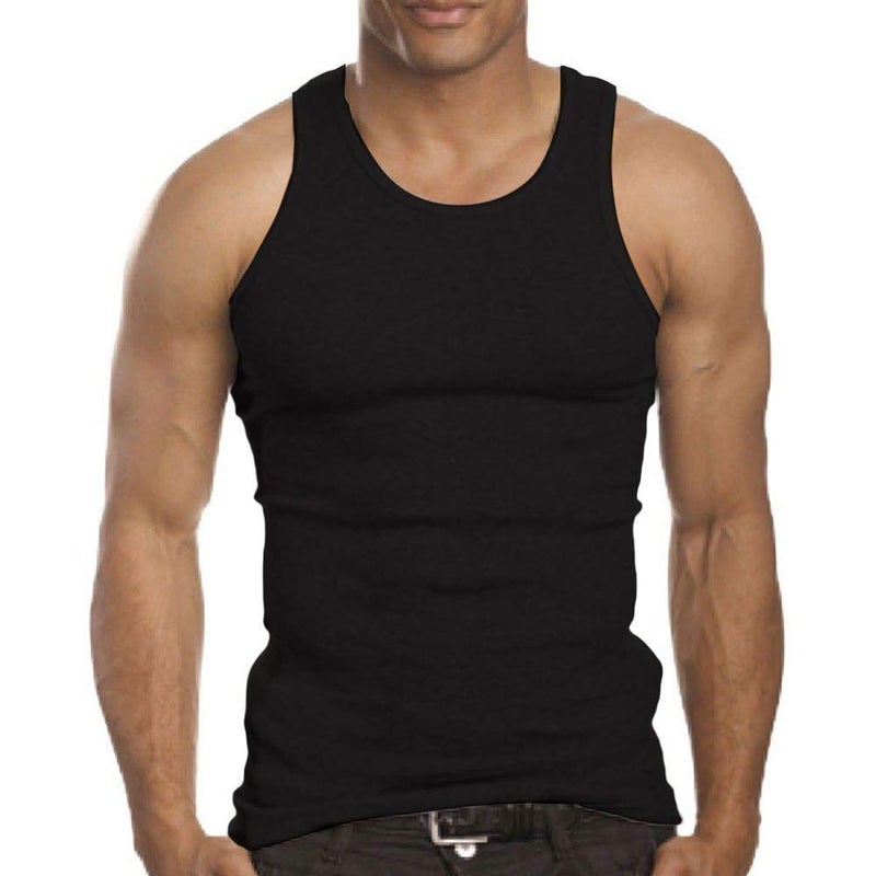 Falari 3 Pack Men's A-Shirt Tank Top Gym Workout Undershirt (Slim & Muscle Fit ONLY) - Black XL - Image 3